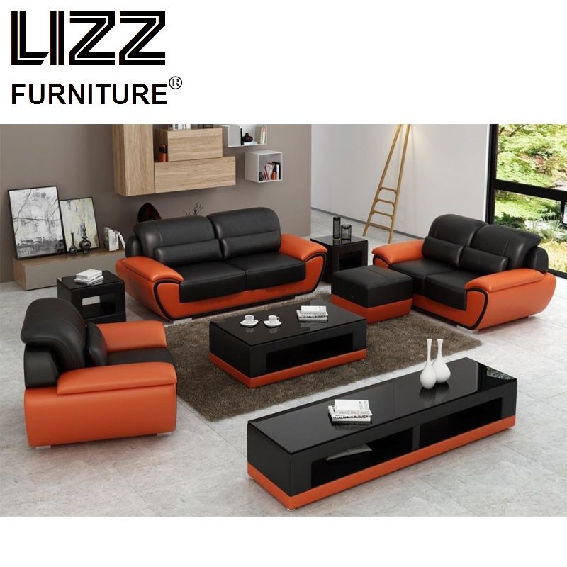 Modern Living Room Sets Shelton Leather Loveseat Sectional Sofa