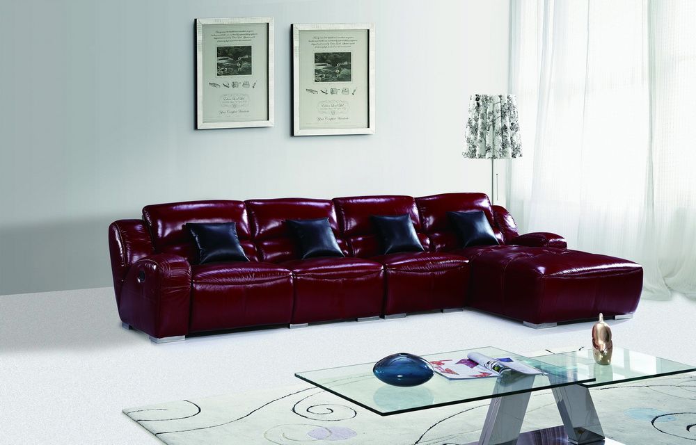 Modern Design Home Furnitional Leather Corner Sofa with Function