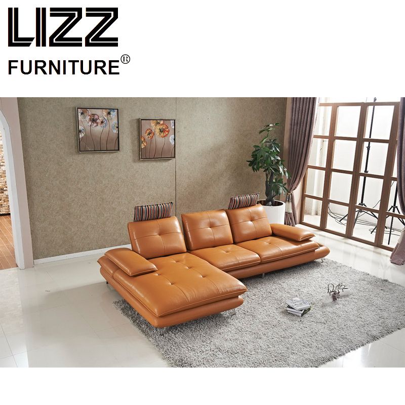 Living Room Furniture Modern Genuine Leather Sofa