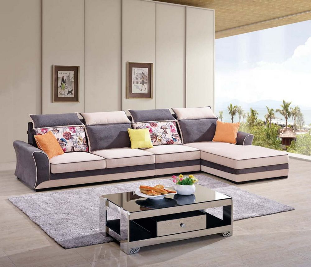 Modern Living Room Fabric Corner Sofa Furniture