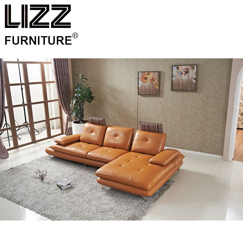 Living Room Furniture Modern Genuine Leather Sofa 