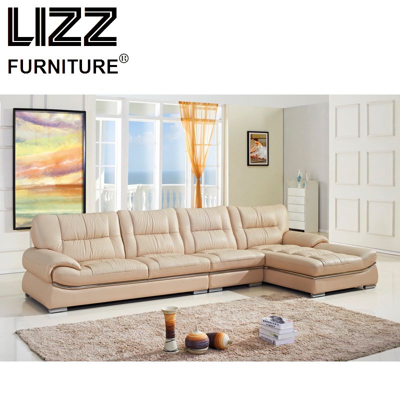 New Modern Furniture Wooden Leather Sofa Bed