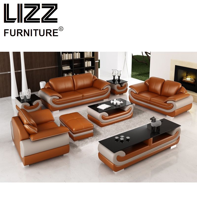 Miami Furniture Leisure Leather Sofa Sets