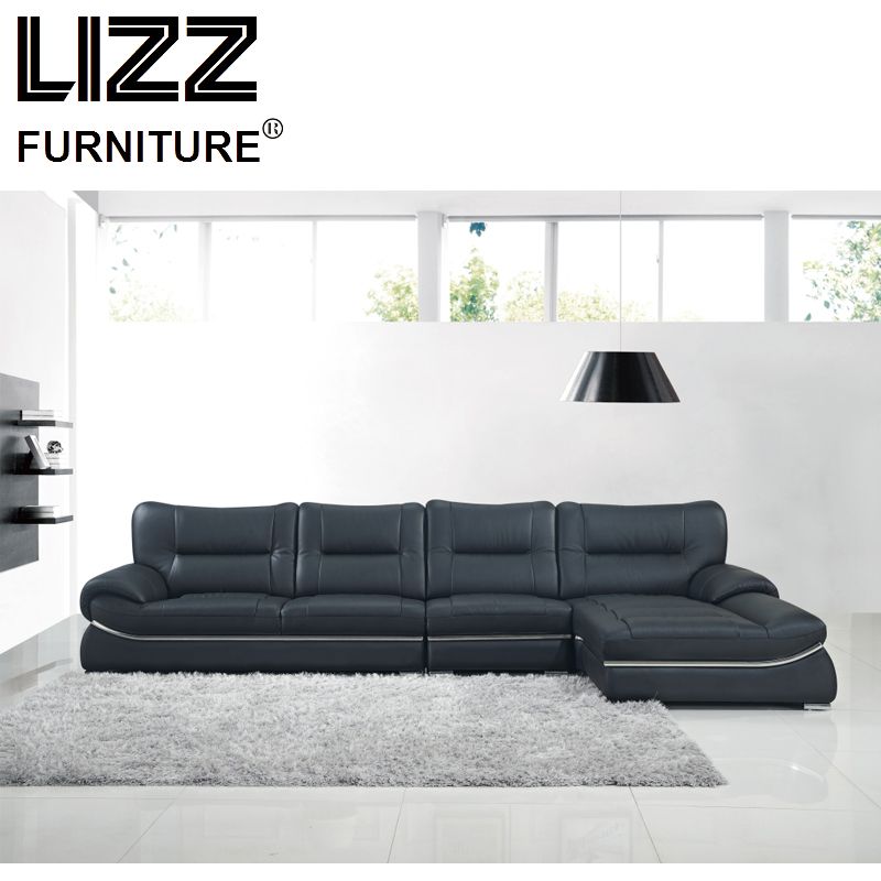 New Modern Furniture Wooden Leather Sofa Bed