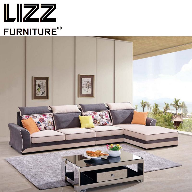 Modern Living Room Fabric Corner Sofa Furniture