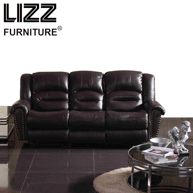 Italy Leather Furniture Recliner Living Room Sofa