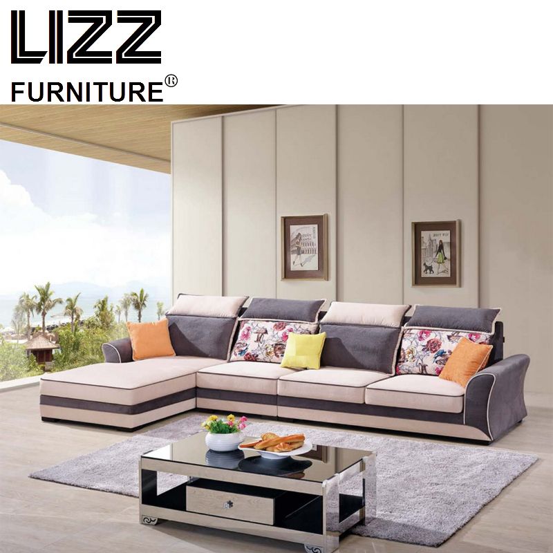 Modern Living Room Fabric Corner Sofa Furniture