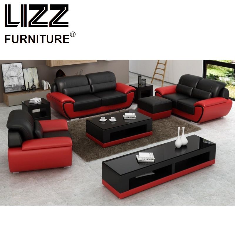 Contemporary Simple Design Modern Miami Leather Sofa Set