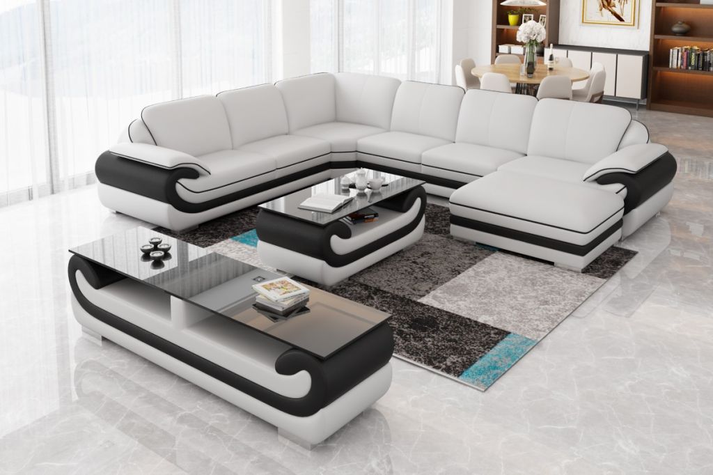 Modern Office Furniture Genuine Leather Sectional Sofa