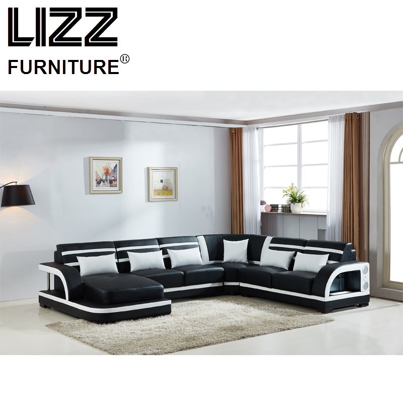 Modern Office Furniture Genuine Leather Sectional Sofa