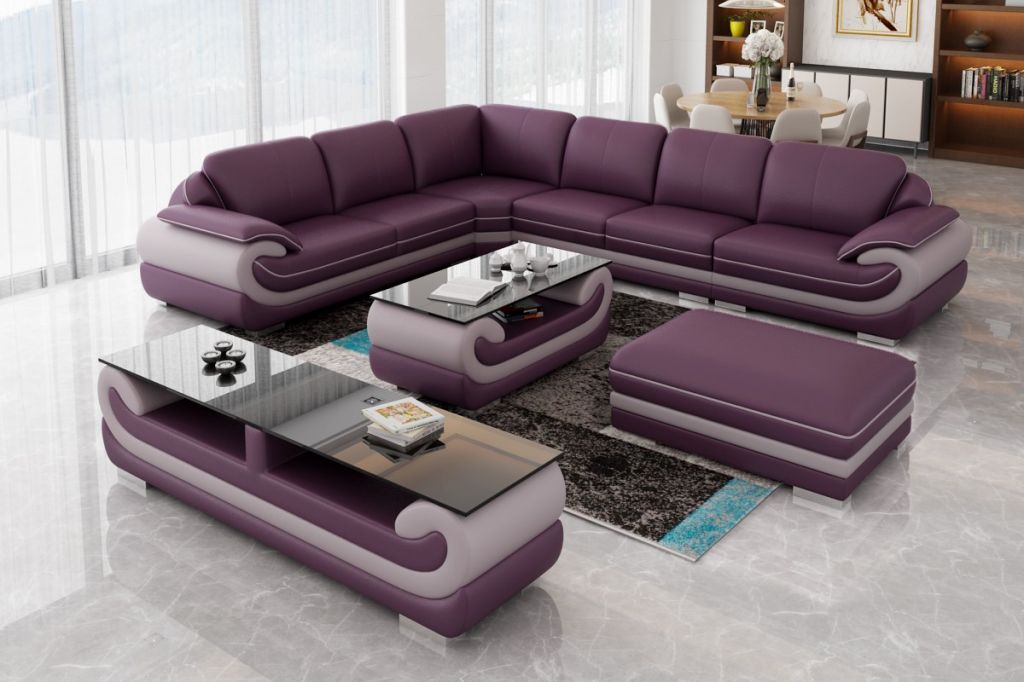 Modern Office Furniture Genuine Leather Sectional Sofa