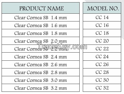 Clear Cornea Single Bevel Knives