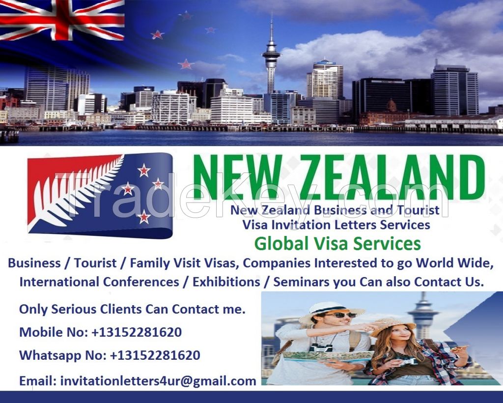 New Zealand Business and Tourist Visa Invitation Letters Services