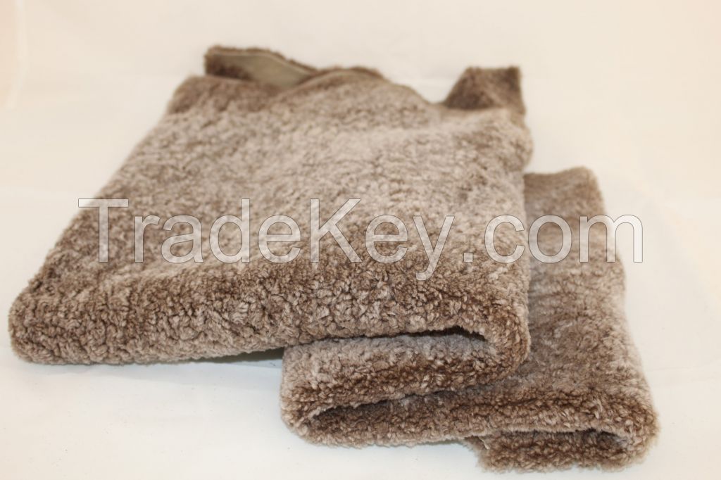 Genuine sheepskin curly