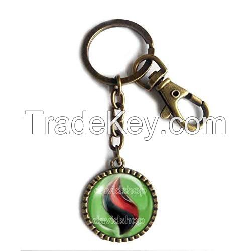 Pokemon Tyranitarite Mega Stone Keychain Keyring Car Anime Tyranitar Cosplay Charm