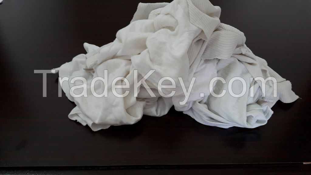 White T- Shirts Knit Rags