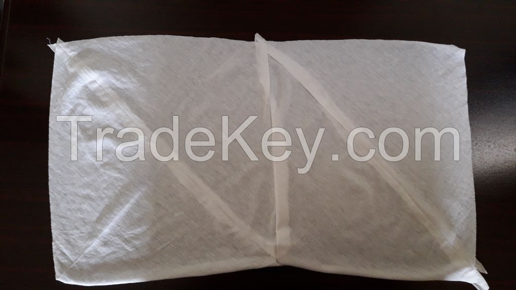 single layer white stitched wiping rags