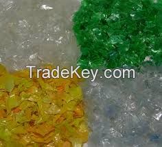 Hot washed 100% clear PET bottle scrap / PET flakes /recycled PET Resin Factory