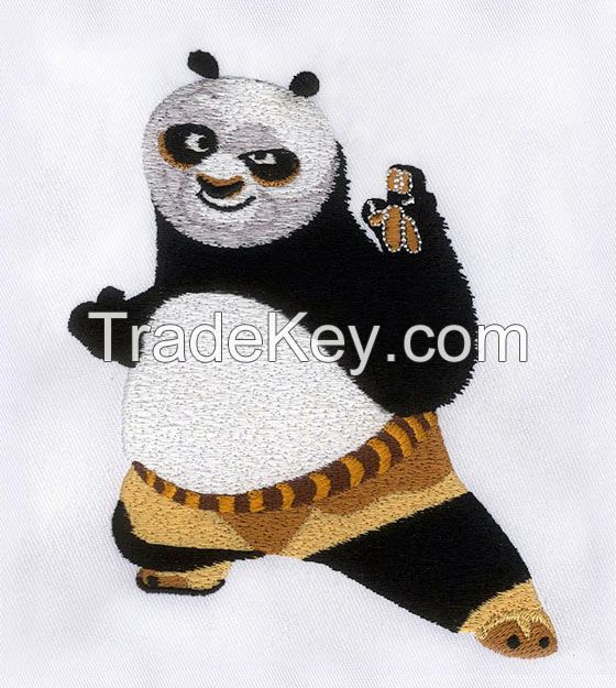 DAZZLING KUNG FU PANDA PO EMBROIDERY DESIGN