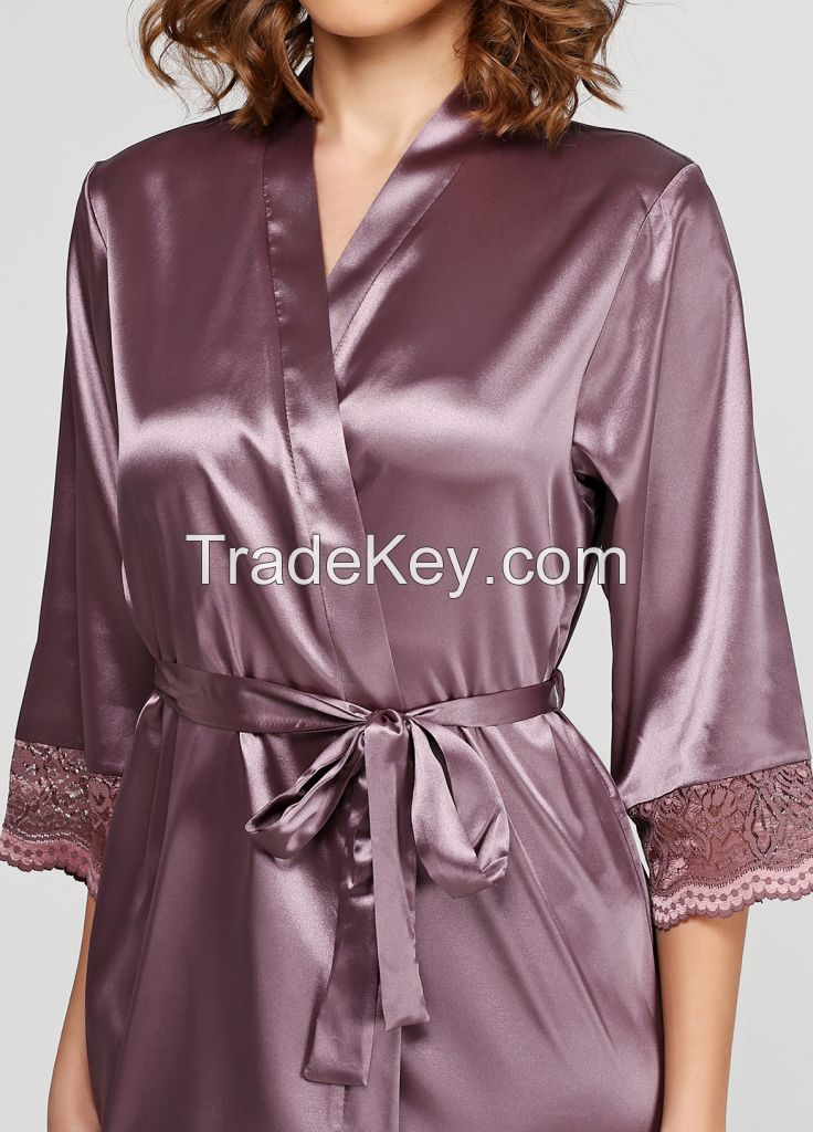 Women Premium Quality Satin Robe