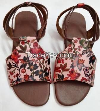 Ladies Fancy Sandal Designer Flowernprint Shoe Sandal Shoe Sandal For Ladies