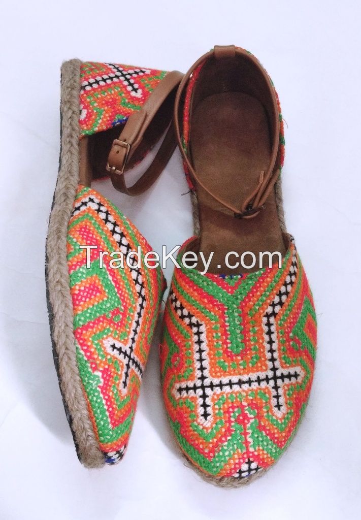 Khatliwork Handmade Embroidery Designer Shoe Sandal Shoe Sandal For Ladies