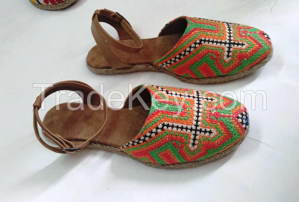Khatliwork Handmade Embroidery Designer Shoe Sandal Shoe Sandal For Ladies