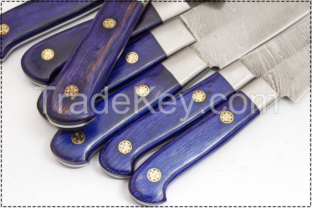 CUSTOM MADE DAMASCUS BLADE 7 Pc's. KIT