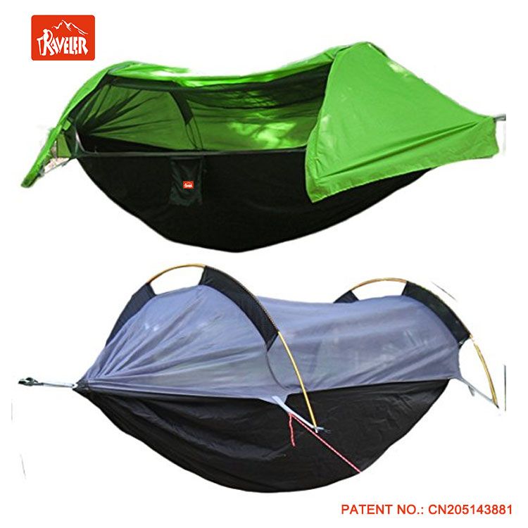 Guangzhou Traveler Patented Item Waterproof Hammock Tent with Mosquito Net and Rain Fly Tarp