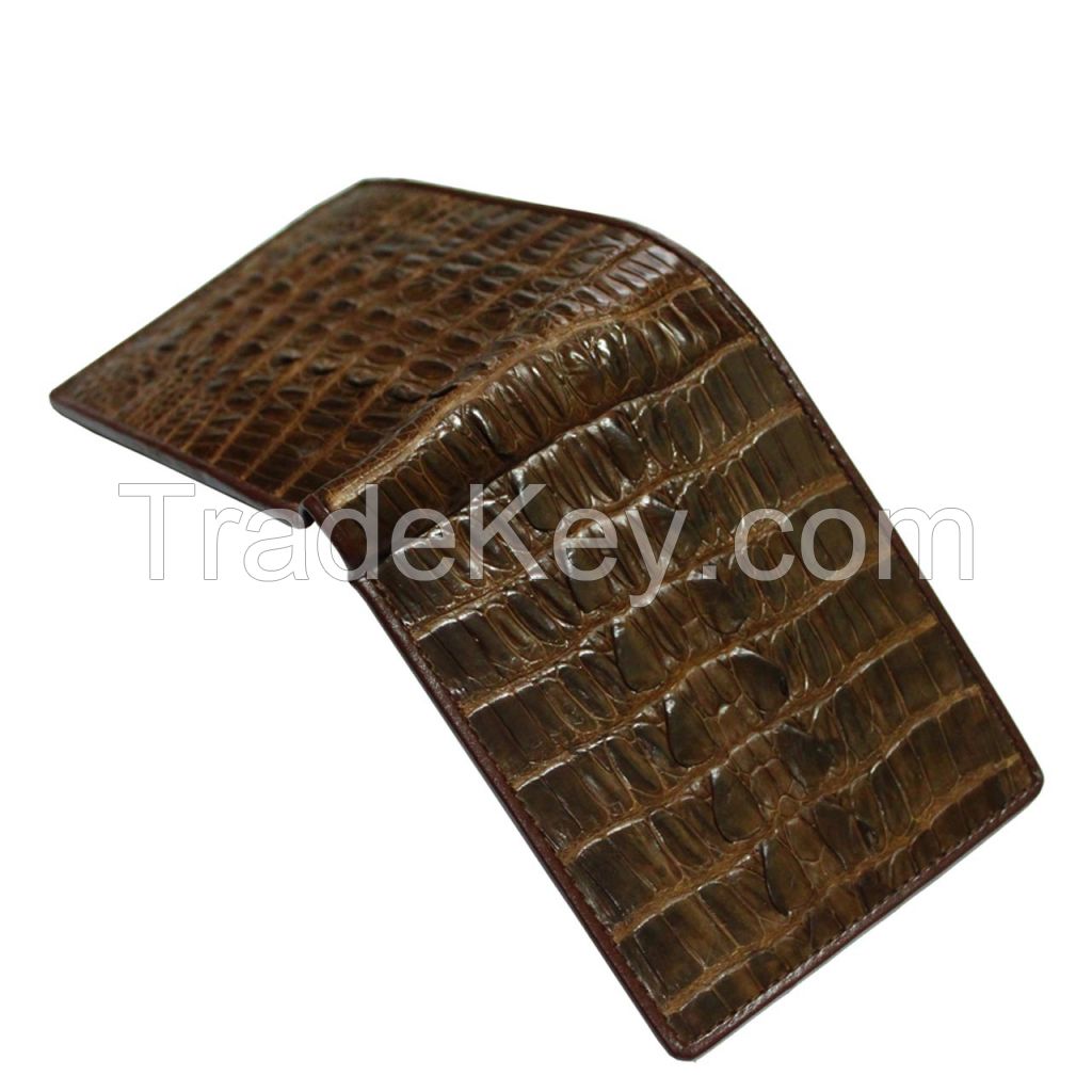 Crocodile leather wallets for men