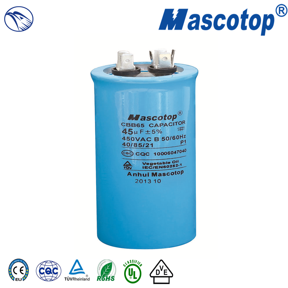 CBB65-R AC motor capacitor (Dual type)