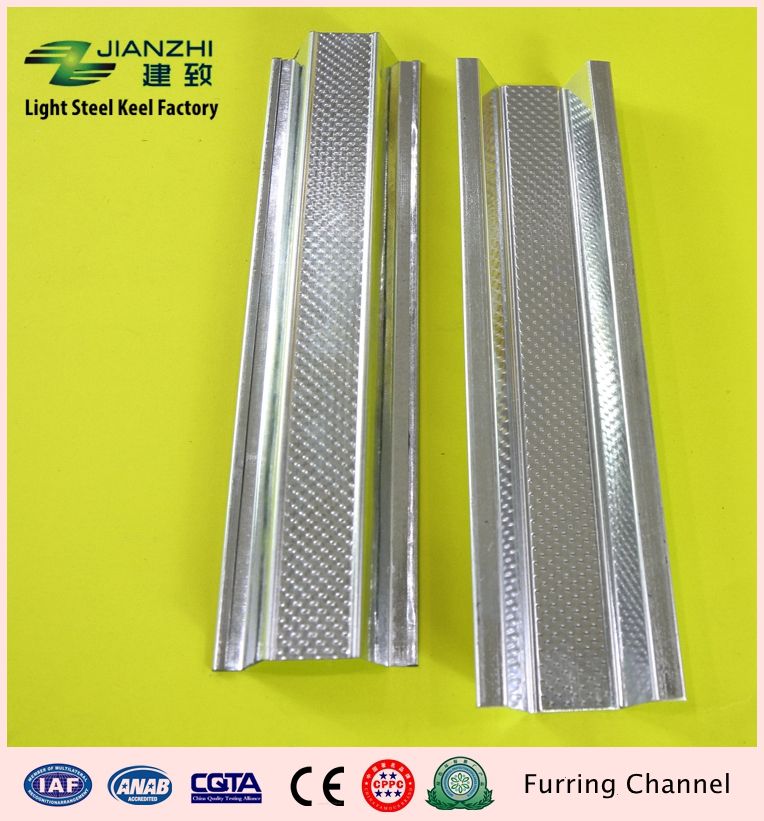 China leading factory oem 30*22*0.4mm galvanized light steel keel furring channel