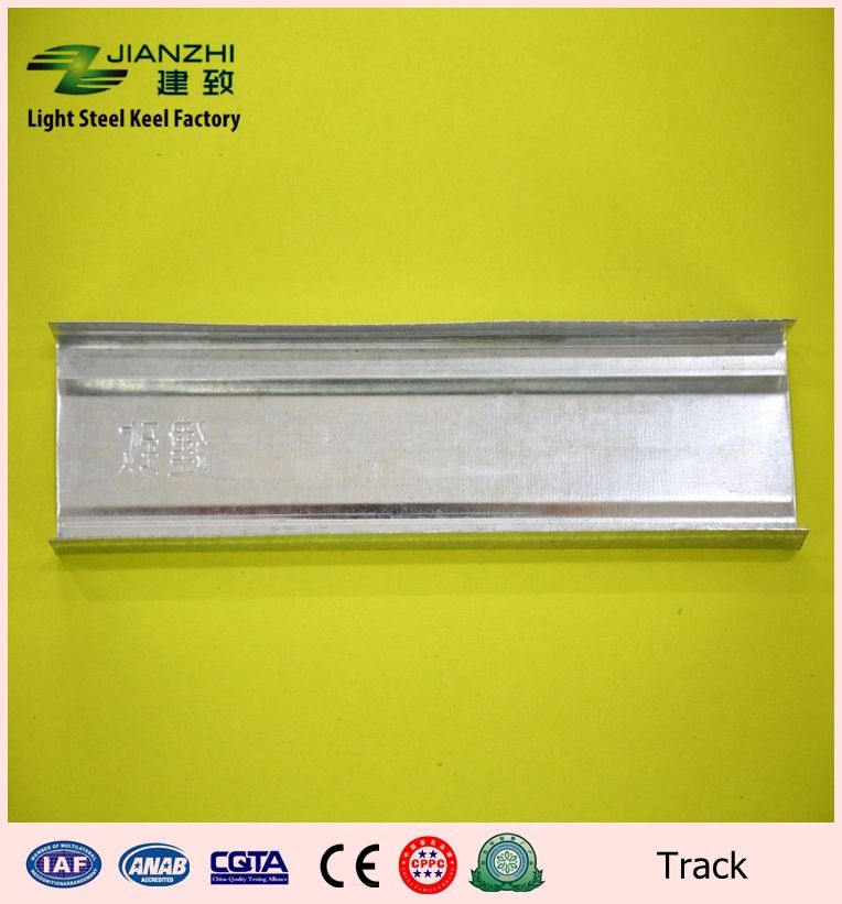 ASTM-A653 standard 50*22mm galvanized steel drywall u track for partition system