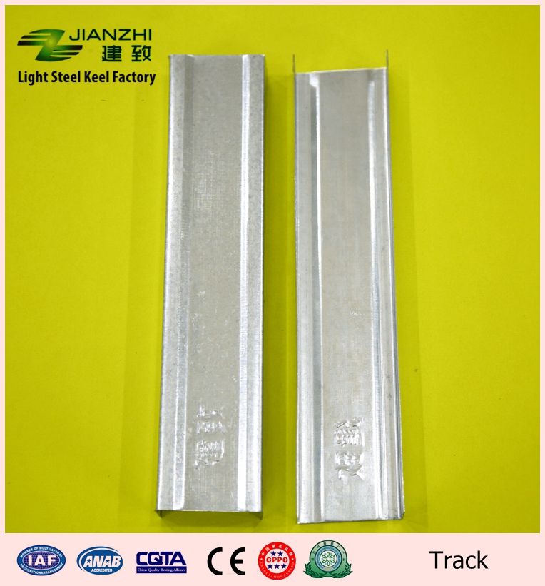  ASTM-A653 standard 50*22mm galvanized steel drywall u track for partition system 