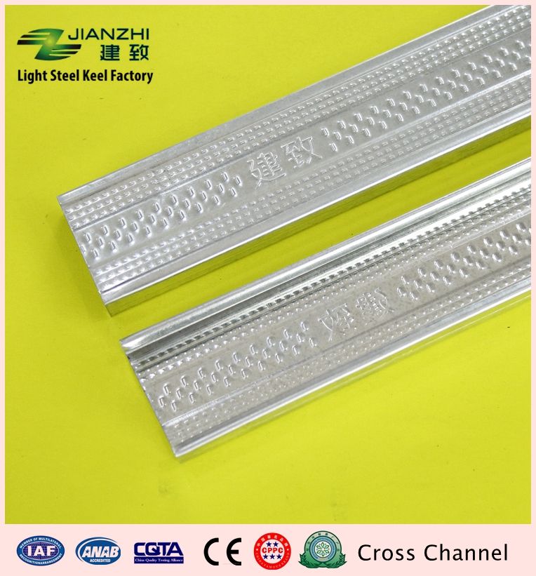 50*17mm ceiling galvanized steel cross runner secondary channel with american standard