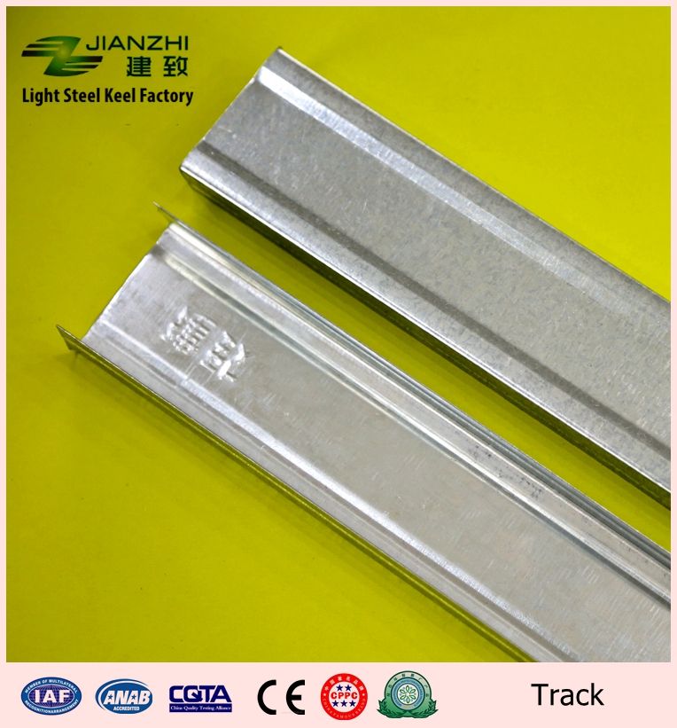 ASTM-A653 standard 50*22mm galvanized steel drywall u track for partition system