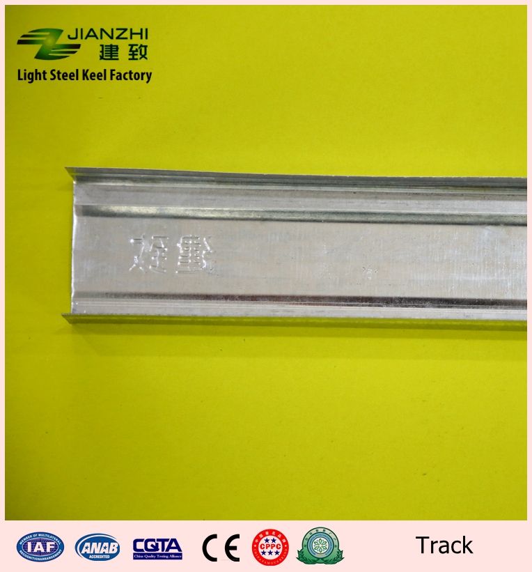 ASTM-A653 standard 50*22mm galvanized steel drywall u track for partition system