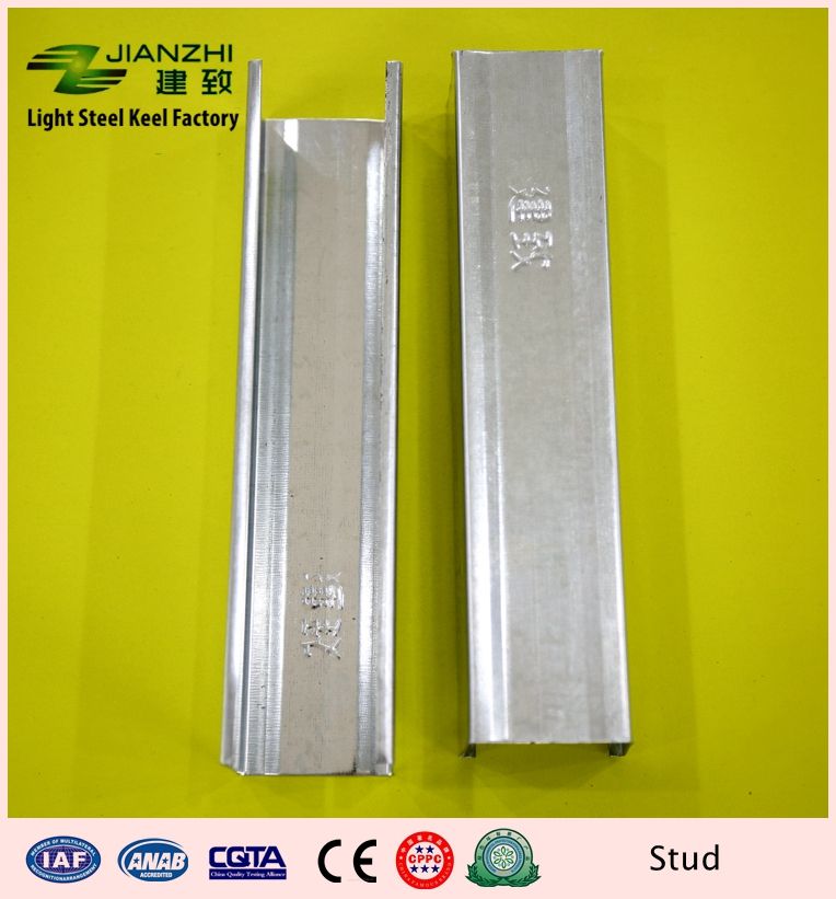Trusted supplier 50*50mm 80g/m2 zinc coating steel drywall c stud for partition system