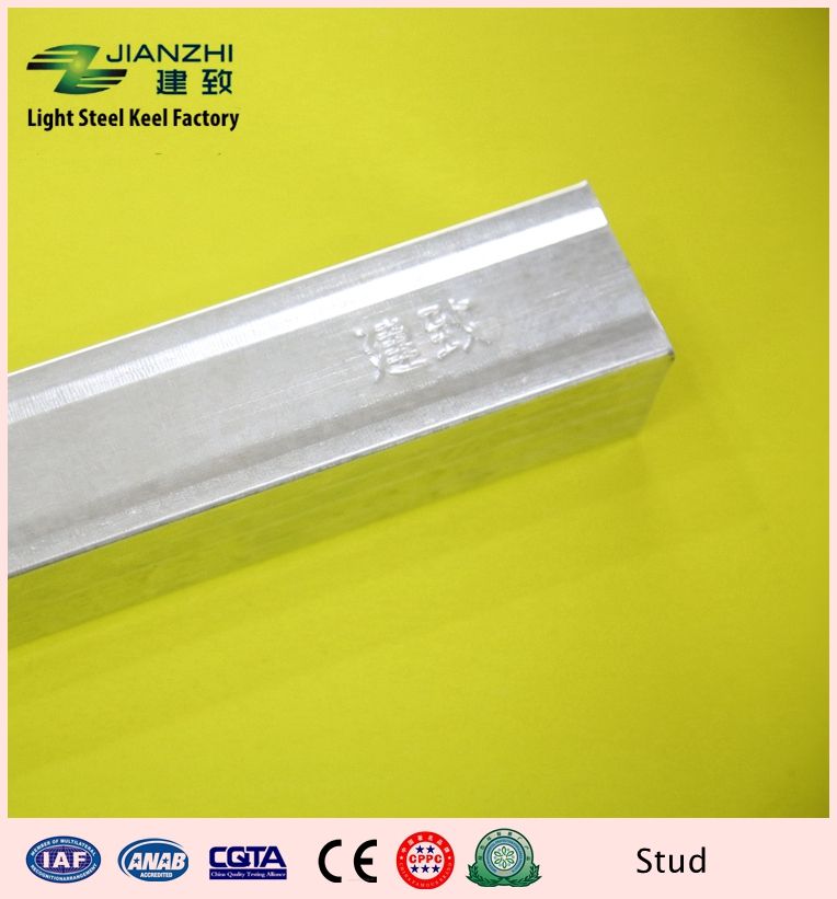 Trusted supplier 50*50mm 80g/m2 zinc coating steel drywall c stud for partition system