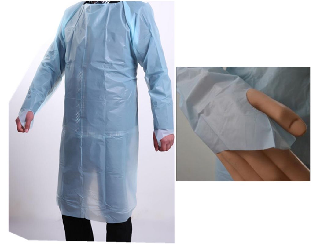 Disposable medical PE gown