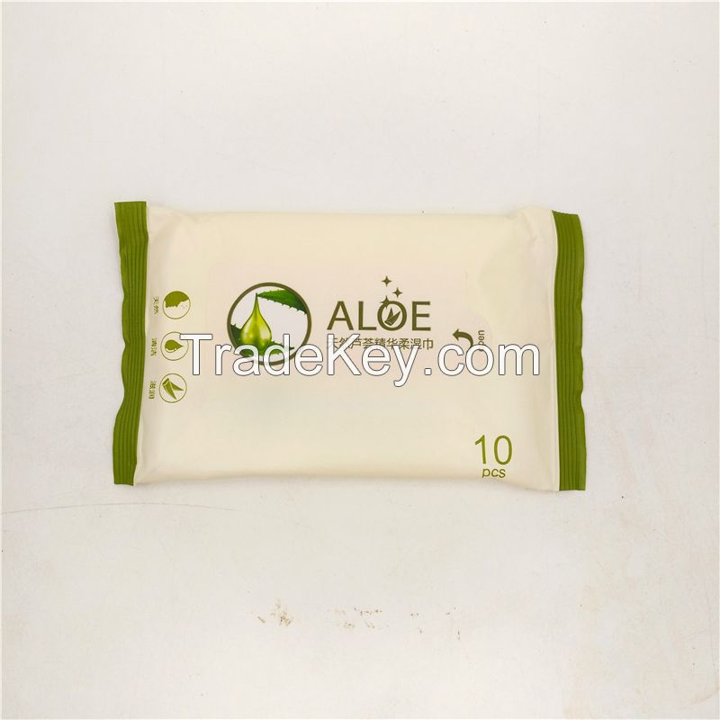 aloe nature wholesale Disposable magical push clean wet wipes with restaurant/wedding/partydding/party 