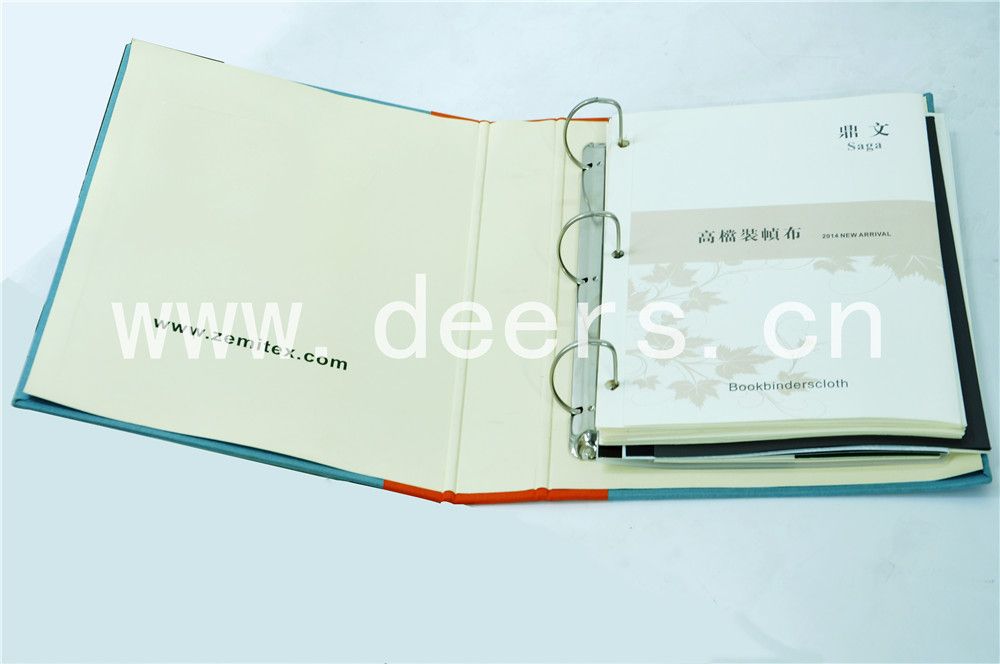 Textile products display sample book