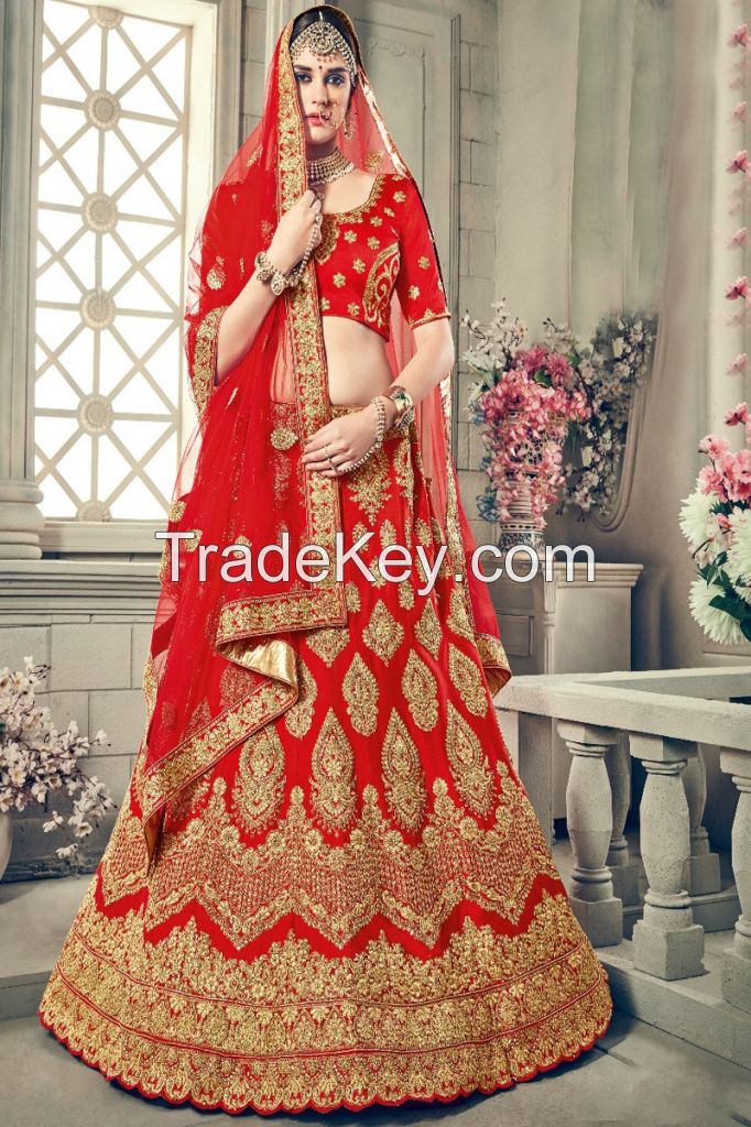 Red Designer Bridal Wear Lehenga Choli