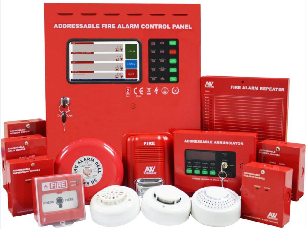 Addressable fire alarm control panel 1 to 8 loops