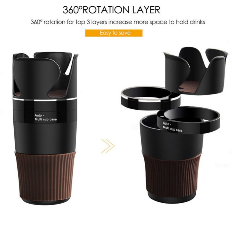 Multi-Functional Car Stack Organizer Cup Holder Rotatable Storage Cup