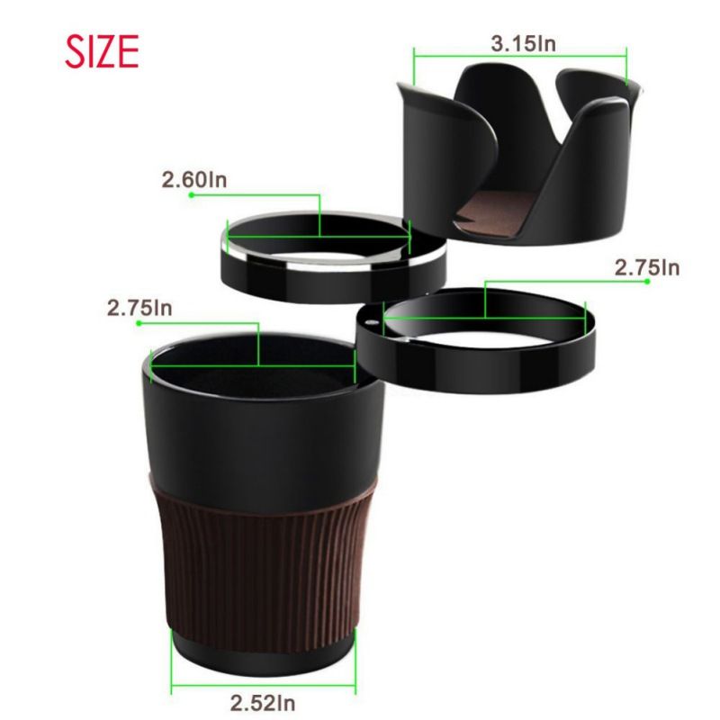 Multi-Functional Car Stack Organizer Cup Holder Rotatable Storage Cup