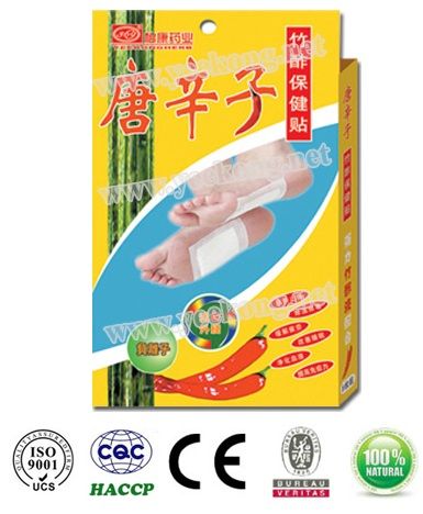 yeekong wholesale OEM/ODM Bamboo Vinegar Detox foot Pads with Chilli