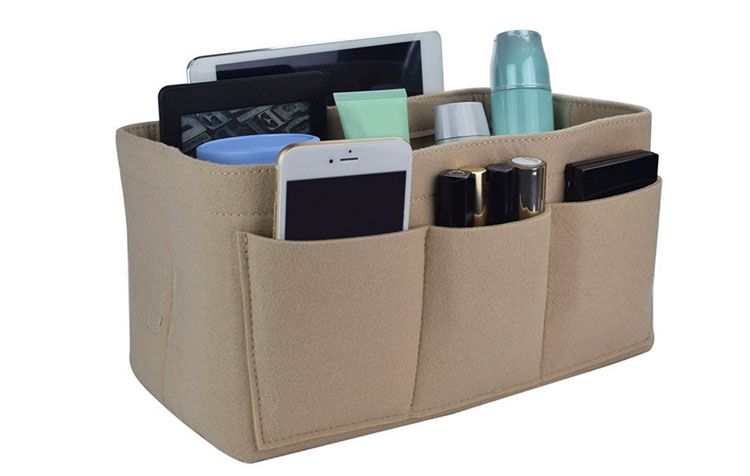 Felt Container Cosmetic Bag Organizer Storage Box Bag Organizing Hand Bag Makeup Bag Thanksgiving Gift