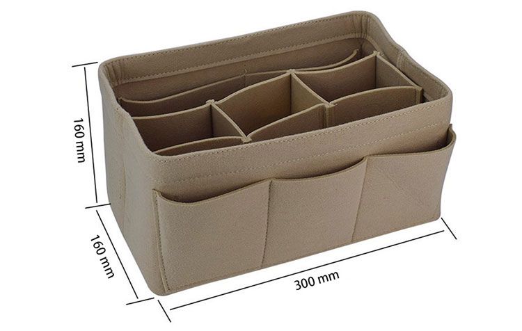 Felt Container Cosmetic Bag Organizer Storage Box Bag Organizing Hand Bag Makeup Bag Thanksgiving Gift