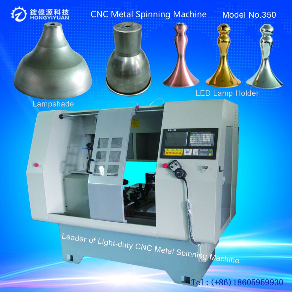 Mini Metal CNC Spinning Machine Tools For Lamp Cover(Light-duty 350A-6)